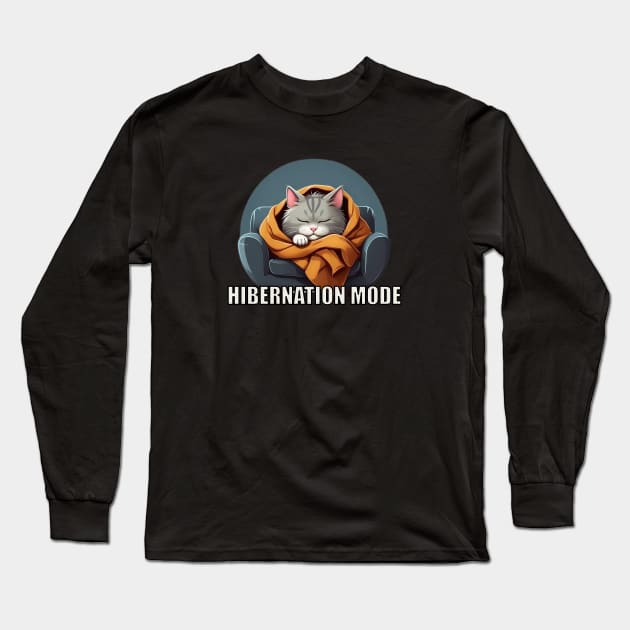 Hibernation Mode Cat Long Sleeve T-Shirt by BrickheadzBro